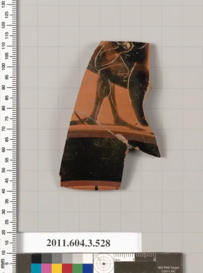 Terracotta fragment of a column-krater (bowl for mixing wine and water)