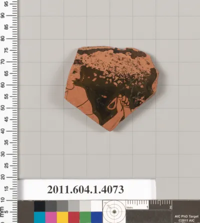 Terracotta rim fragment of a kylix (drinking cup)