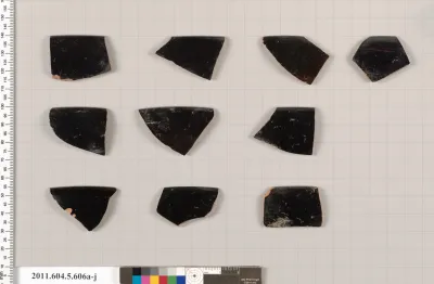 Terracotta rim fragments of kylikes (drinking cups)