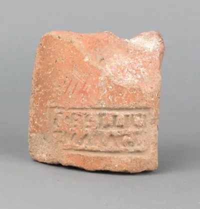 Terracotta stamped mortarium fragment
