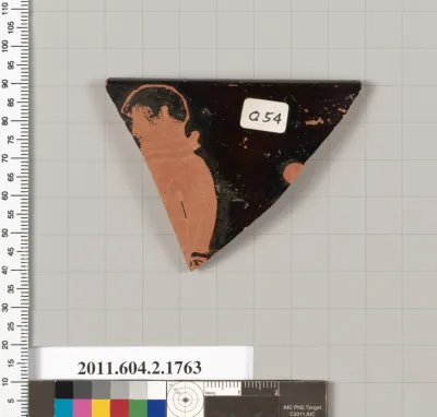 Terracotta rim fragment of a skyphos (deep drinking cup)