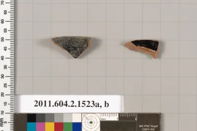 Terracotta fragments of skyphoi (deep drinking cups)