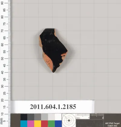 Terracotta rim fragment of a kylix (drinking cup)