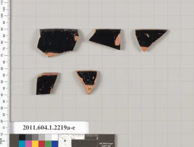 Terracotta rim fragments of kylikes (drinking cups)