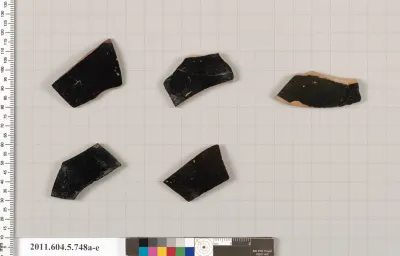 Terracotta fragments of kylikes (drinking cups)