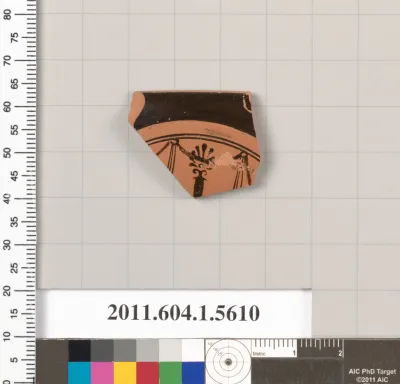 Terracotta rim fragment of a kylix (drinking cup)