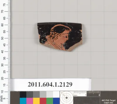 Terracotta rim fragment of a kylix (drinking cup)