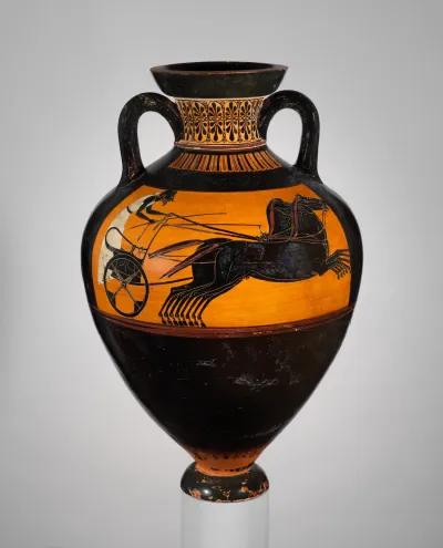 Terracotta Panathenaic prize amphora (jar)