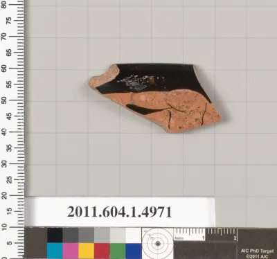 Terracotta rim fragment of a kylix (drinking cup)