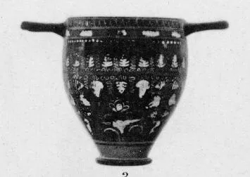 SKYPHOS (SOUTH ITALIAN, GNATHIAN, BLACK GLAZE)