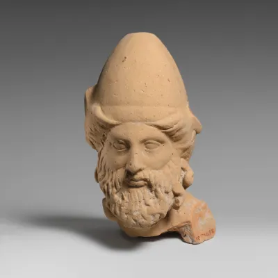 Terracotta head of a man