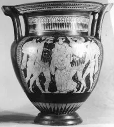 KRATER, COLUMN (ATHENIAN, RED-FIGURE)