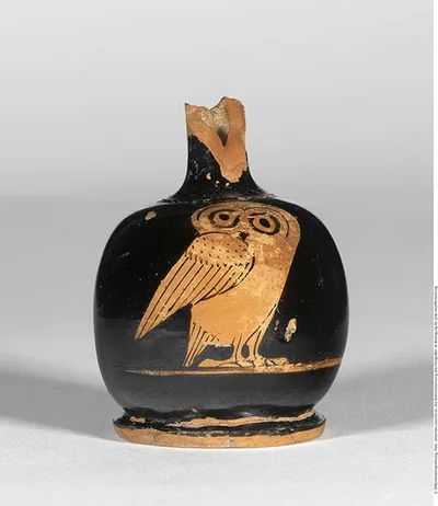 Attisch rotfigurige Bauchlekythos. (Aryballos)