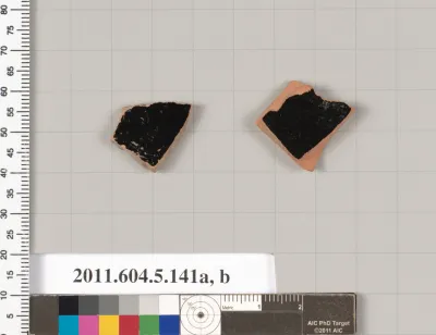 Terracotta fragments of kylikes (drinking cups)