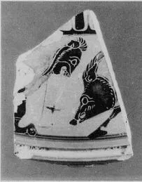 LID, FRAGMENT (ATHENIAN, BLACK-FIGURE)