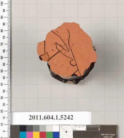 Terracotta fragment of a kylix (drinking cup)