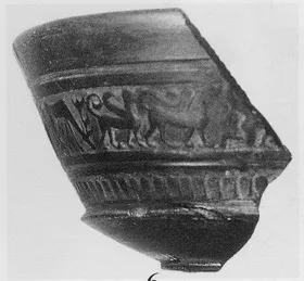 CHALICE, FRAGMENT (ETRUSCAN, BUCCHERO)