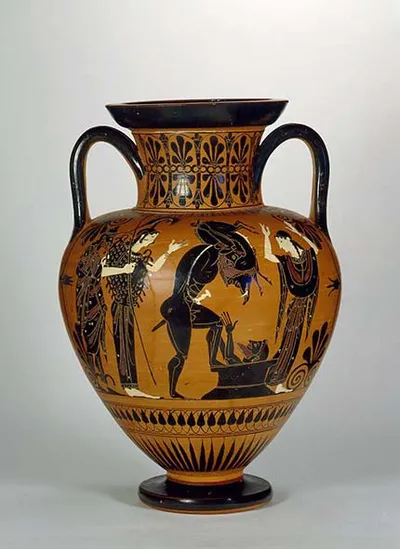 Attisch schwarzfigurige Amphora