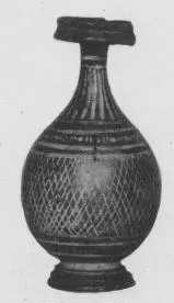 BOTTLE (SOUTH ITALIAN, GNATHIAN, BLACK GLAZE)