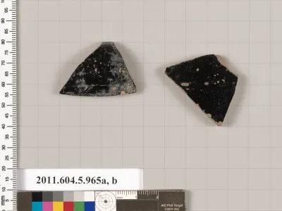 Terracotta fragments of a kylix (drinking cup)