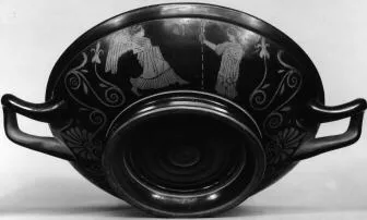 CUP, STEMLESS (ATHENIAN, RED-FIGURE)
