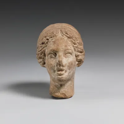 Terracotta head of a woman