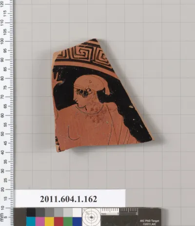 Terracotta fragment of a kylix (drinking cup)