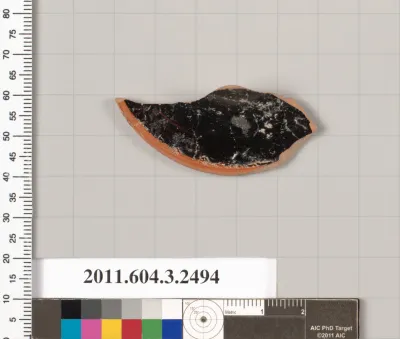 Terracotta fragment of a kylix (drinking cup)