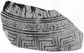 AMPHORA, NECK, FRAGMENT (ATHENIAN GEOMETRIC)