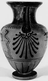 AMPHORA, NECK (ETRUSCAN, BLACK-FIGURE)