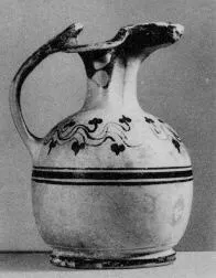 OINOCHOE (BOEOTIAN, CABIRION WARE, BLACK-FIGURE)