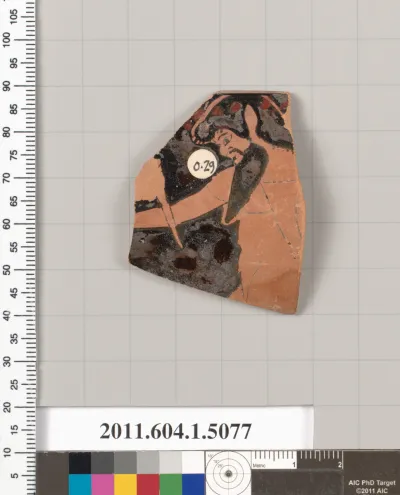 Terracotta rim fragment of a kylix (drinking cup)