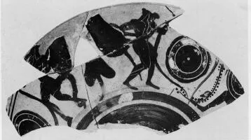 CUP, FRAGMENT (ATHENIAN, BLACK-FIGURE)