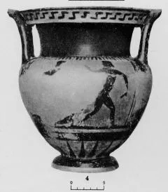 KRATER, COLUMN (ETRUSCAN, BLACK-FIGURE)