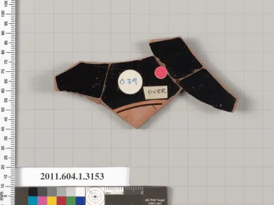 Terracotta fragment of a kylix (drinking cup)