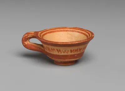Terracotta one-handled cup