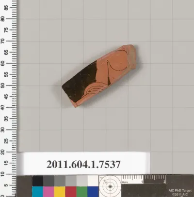 Terracotta fragment of a kylix (drinking cup)