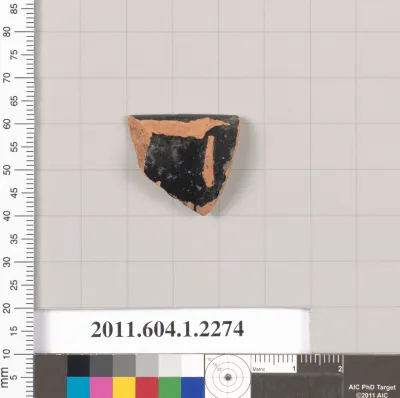 Terracotta rim fragment of a kylix (drinking cup)