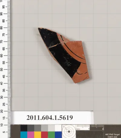 Terracotta fragment of a kylix (drinking cup)