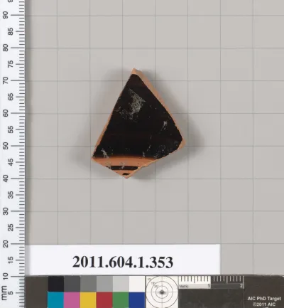 Terracotta fragment of a kylix (drinking cup)