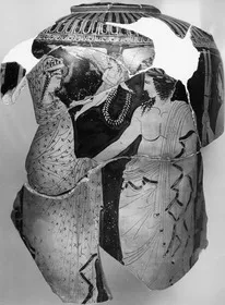 LOUTROPHOROS, FRAGMENT (ATHENIAN, RED-FIGURE)