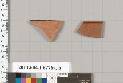 Terracotta rim fragments of kylikes (drinking cups)