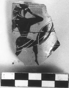 LEKYTHOS, FRAGMENT (ATHENIAN, BLACK-FIGURE)