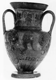 AMPHORA, NECK (ATHENIAN, BLACK-FIGURE)