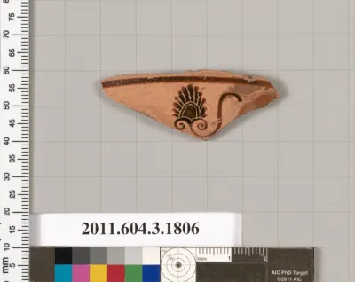 Terracotta fragment of a kylix: Lip cup (drinking cup)