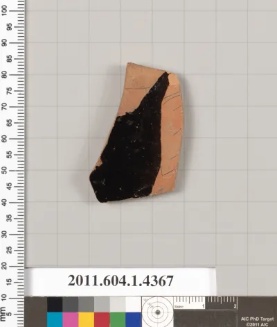 Terracotta fragment of a kylix (drinking cup)