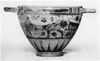 SKYPHOS (CORINTHIAN, BLACK-FIGURE)
