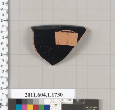 Terracotta rim fragment of a kylix (drinking cup)