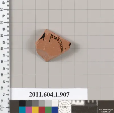 Terracotta fragment of a kylix (drinking cup)