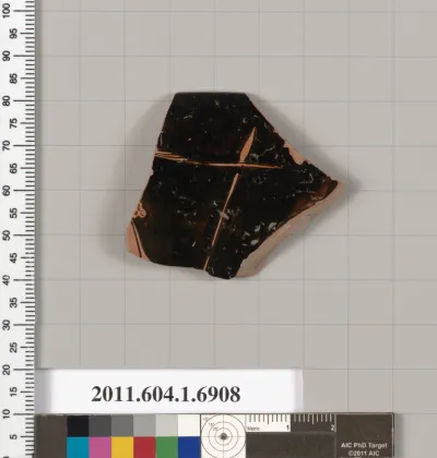 Terracotta rim fragment of a kylix (drinking cup)